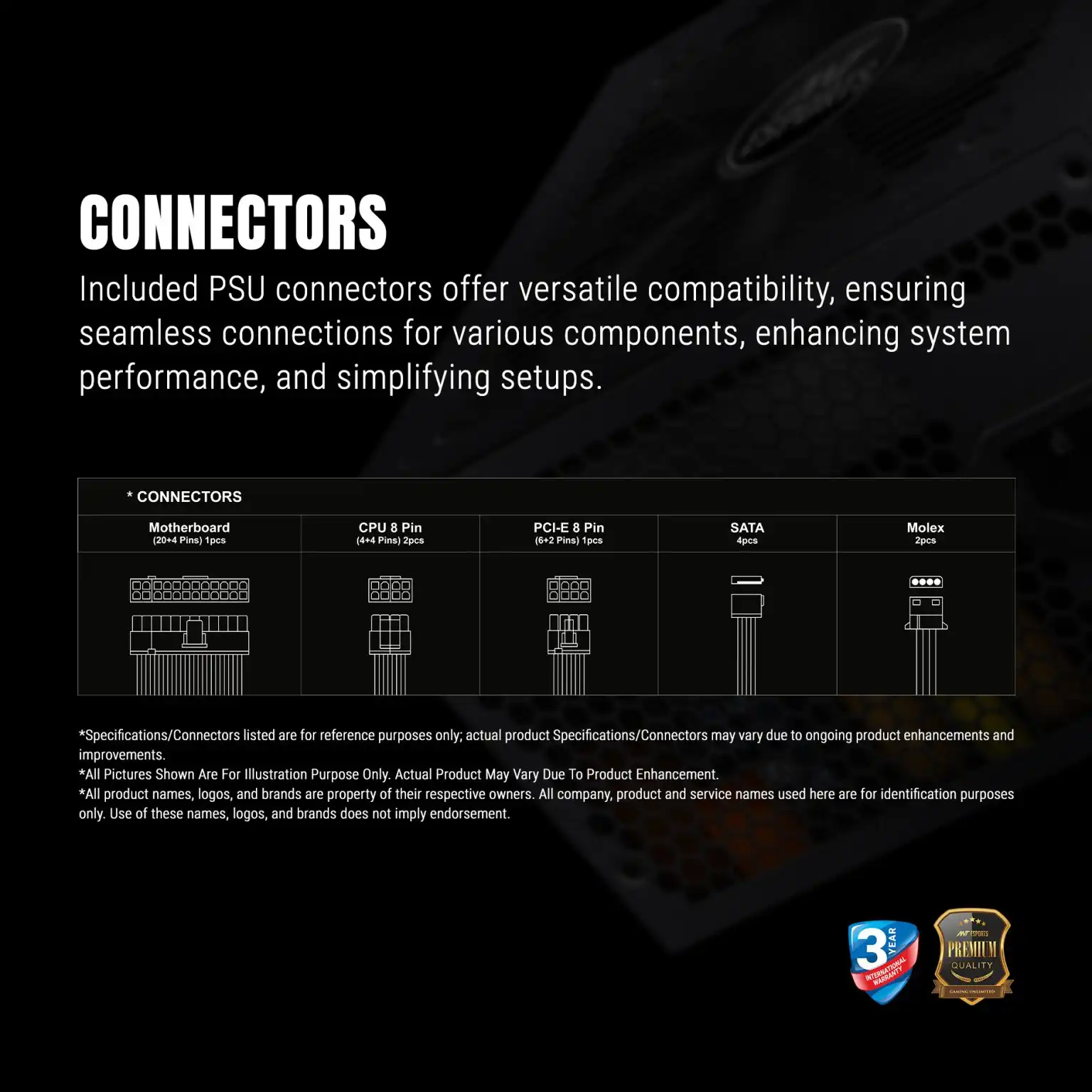 Ant Esports RX550 550W 80 Plus Bronze Power Supply 5