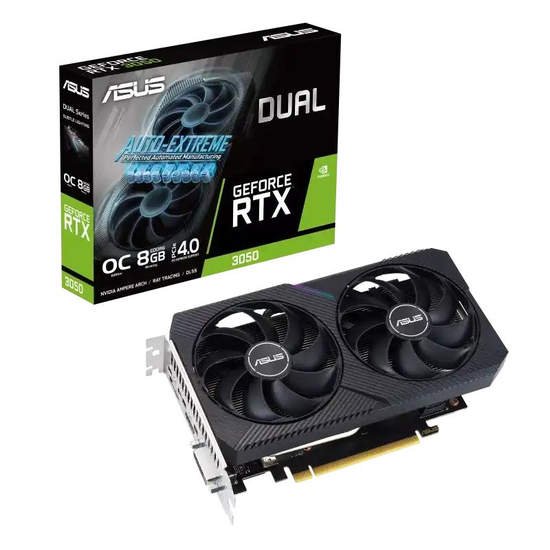 ASUS Dual GeForce RTX 3050 V2 OC Edition 8GB GDDR6 Graphics Card 1