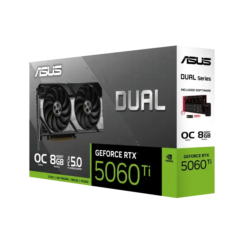 ASUS Dual GeForce RTX 5060 Ti 8GB GDDR7 OC Edition Graphics Card 7
