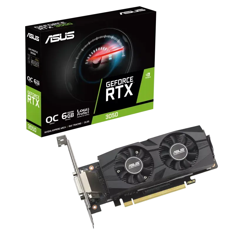 ASUS GeForce RTX 3050 LP BRK OC Edition 6GB GDDR6 Graphics Card