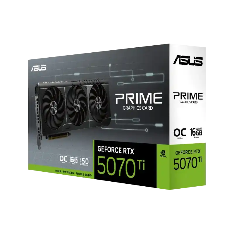 ASUS PRIME GeForce RTX 5070 Ti 16GB GDDR7 OC Edition Graphics Card 8
