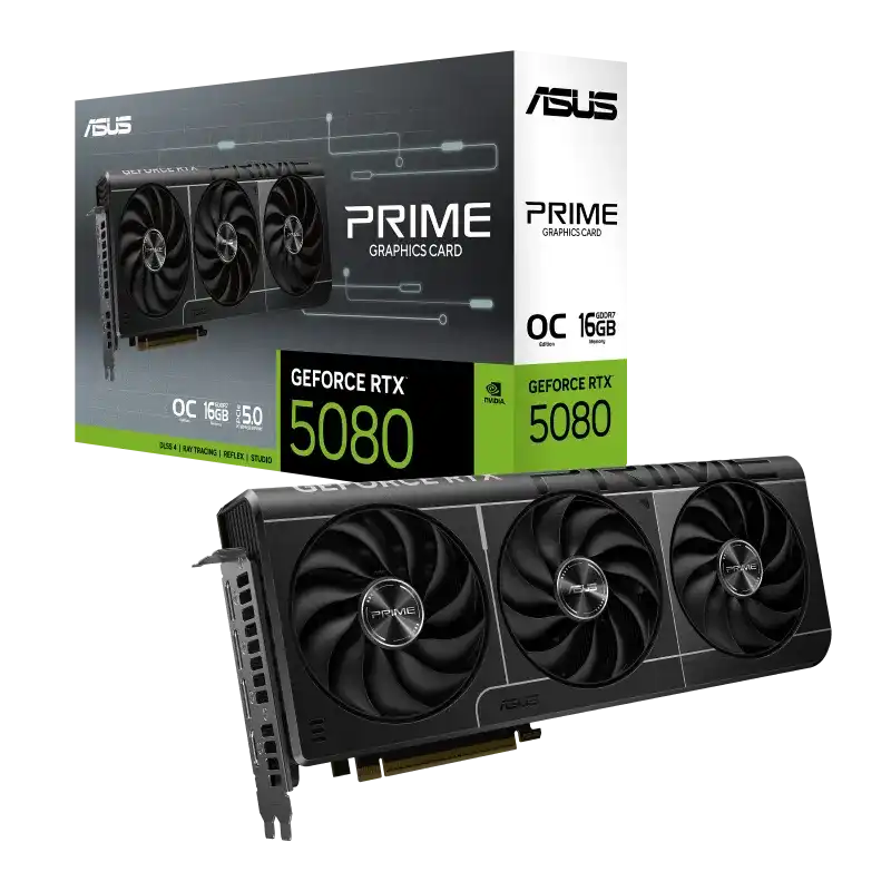 ASUS PRIME GeForce RTX 5080 16GB GDDR7 OC Edition Graphics Card