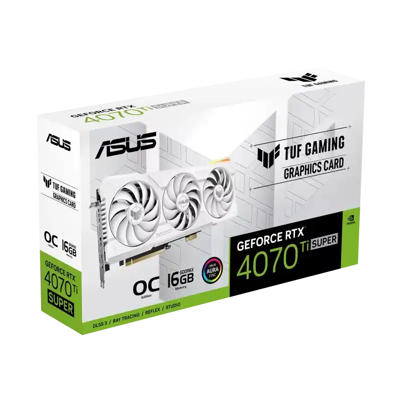 ASUS TUF Gaming GeForce RTX 4070 Ti SUPER BTF White OC Edition 16GB GDDR6X Graphics Card 6