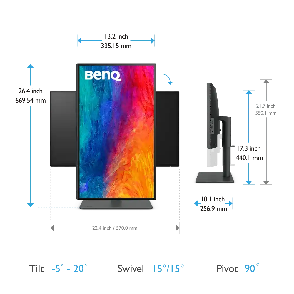 BenQ PD2506Q 25" 2K IPS Designer Monitor 5