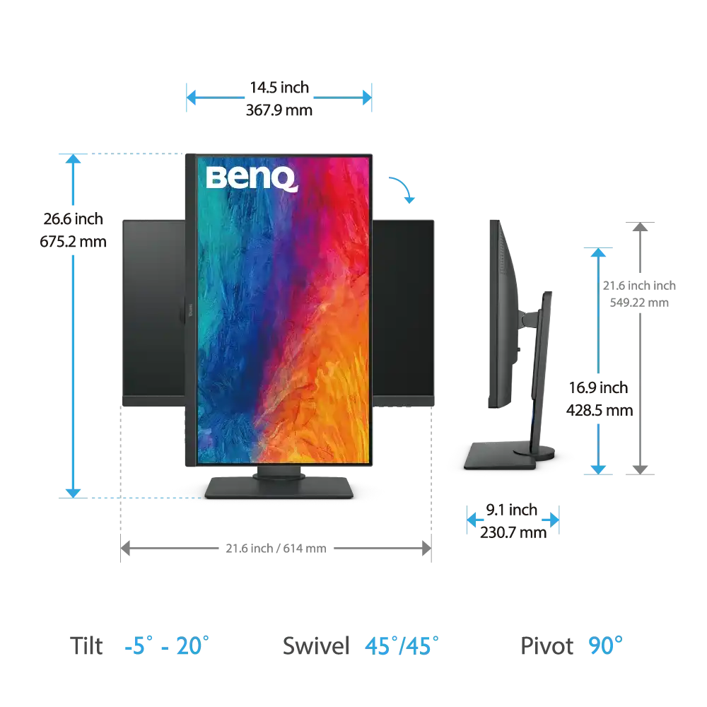 BenQ PD2705Q 27" 2K IPS Designer Monitor 6