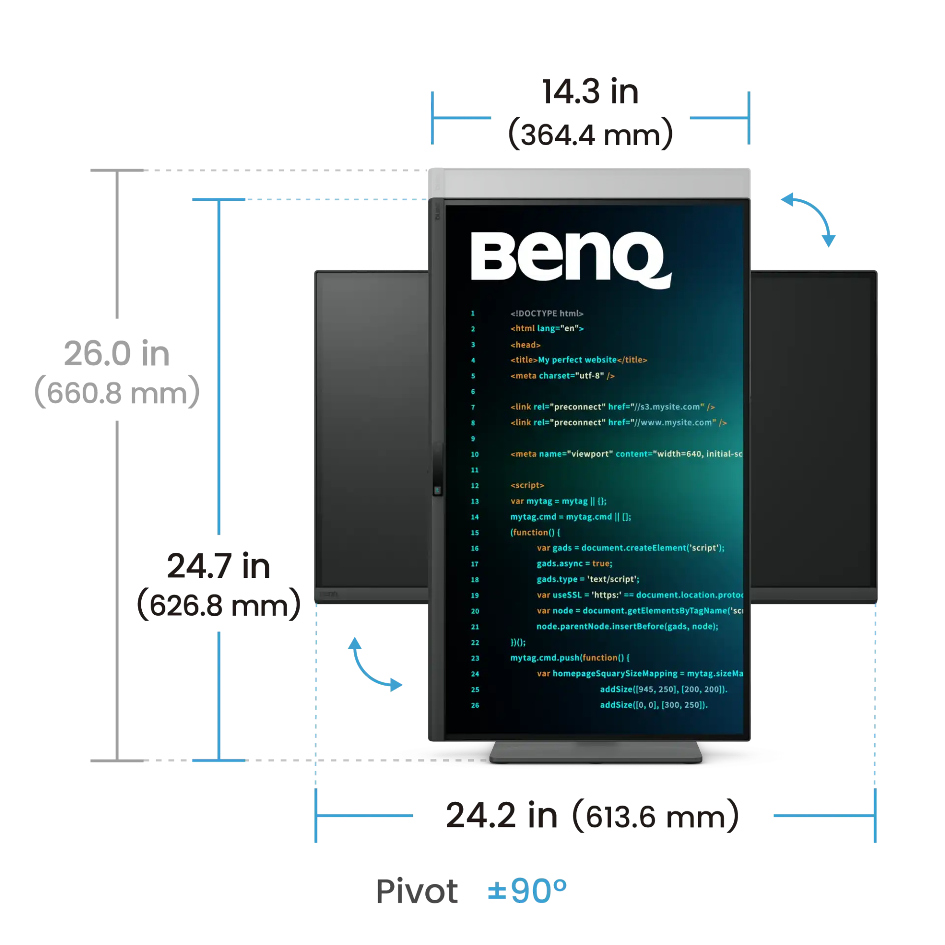 BenQ RD270Q 27" 2K IPS 144Hz Programming Monitor 6