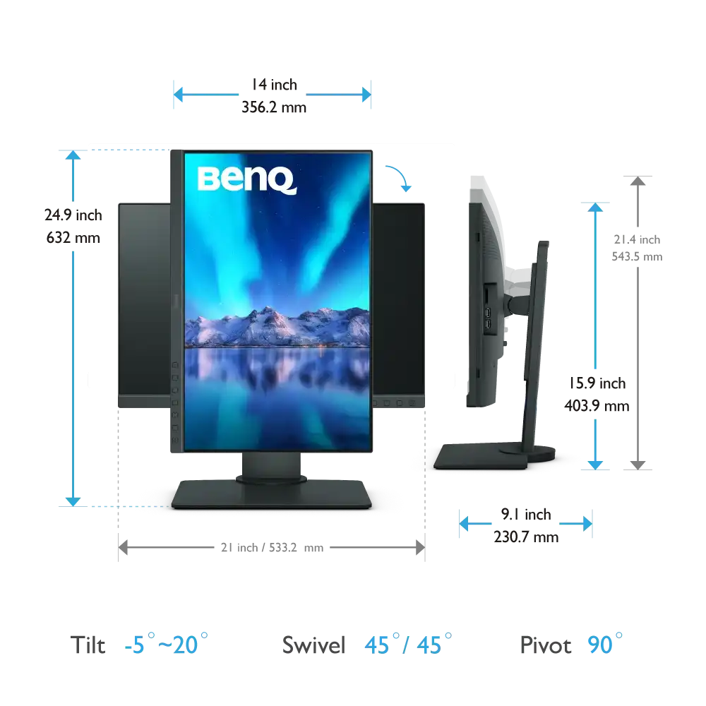 BenQ SW240 24" WUXGA IPS Photographer Monitor 7