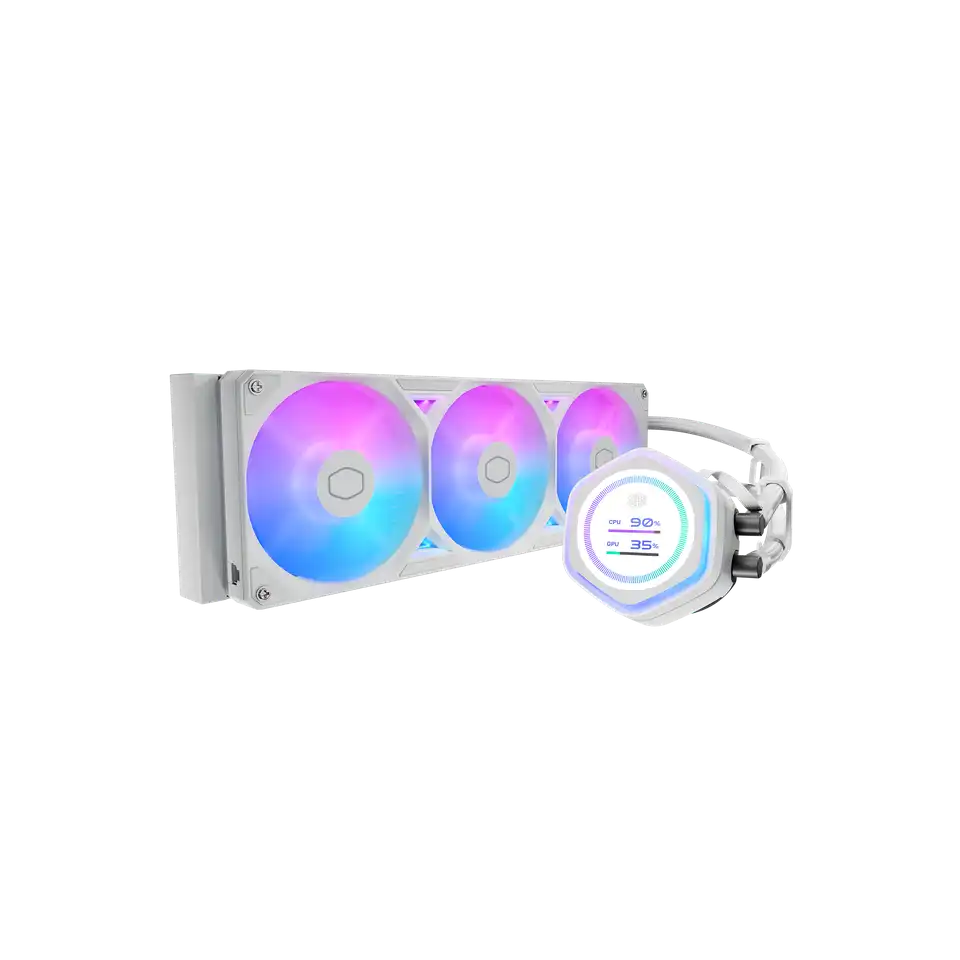 Cooler Master MasterLiquid Atmos II LCD 360mm Liquid Cooler - White