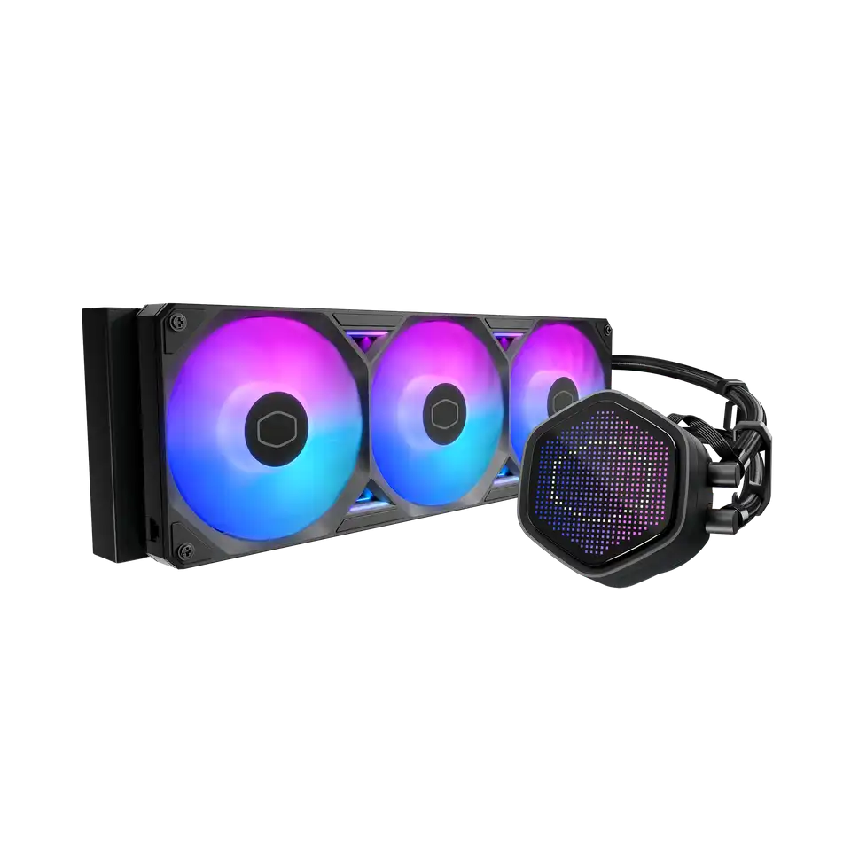 Cooler Master MasterLiquid Atmos II Pixel LED 360mm Liquid Cooler - Black