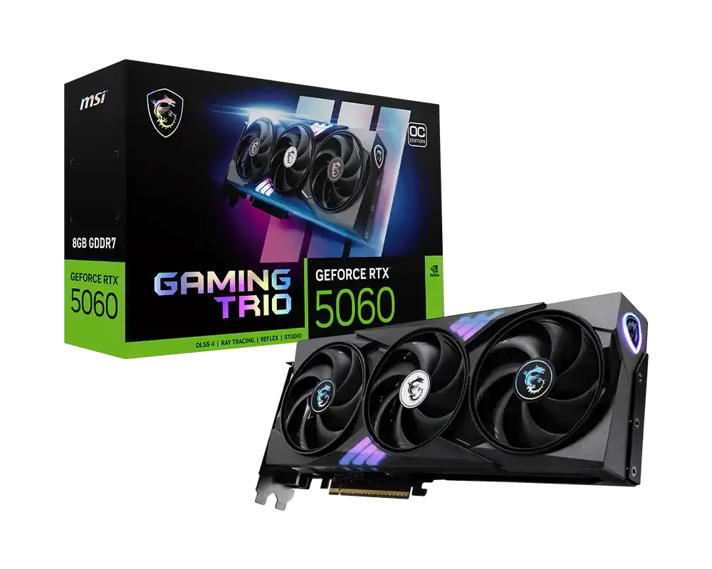 MSI GeForce RTX 5060 8G GAMING TRIO OC Graphics Card