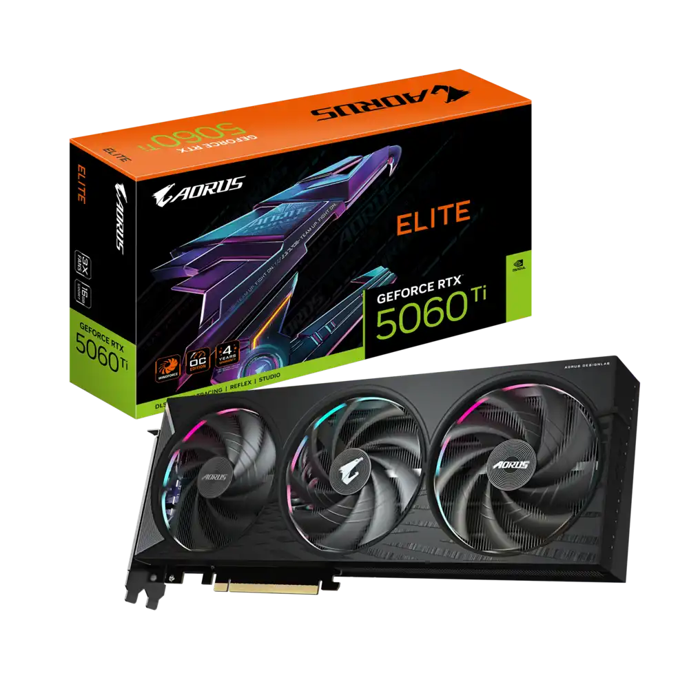 GIGABYTE AORUS GeForce RTX 5060 Ti 16GB GDDR7 ELITE Graphics Card