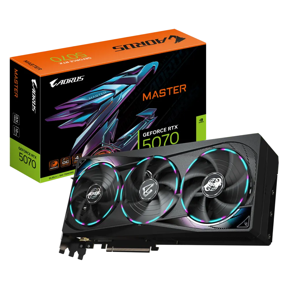 GIGABYTE AORUS GeForce RTX 5070 12GB GDDR7 MASTER Graphics Card