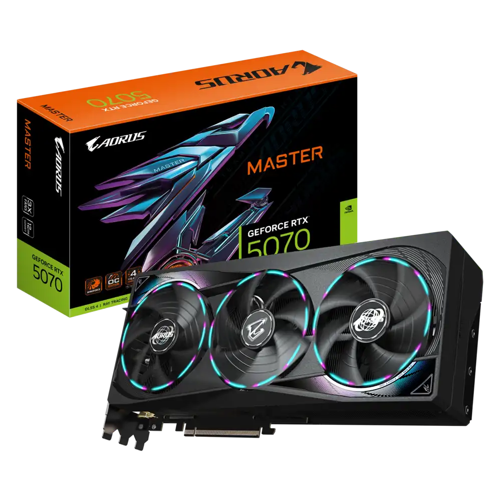 GIGABYTE AORUS GeForce RTX 5070 12GB GDDR7 MASTER Graphics Card