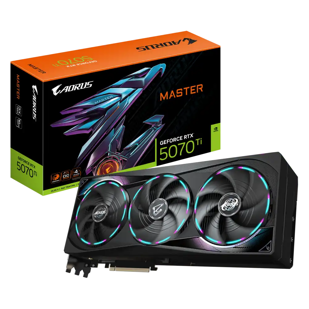 GIGABYTE AORUS GeForce RTX 5070 Ti 16GB GDDR7 MASTER Graphics Card 1