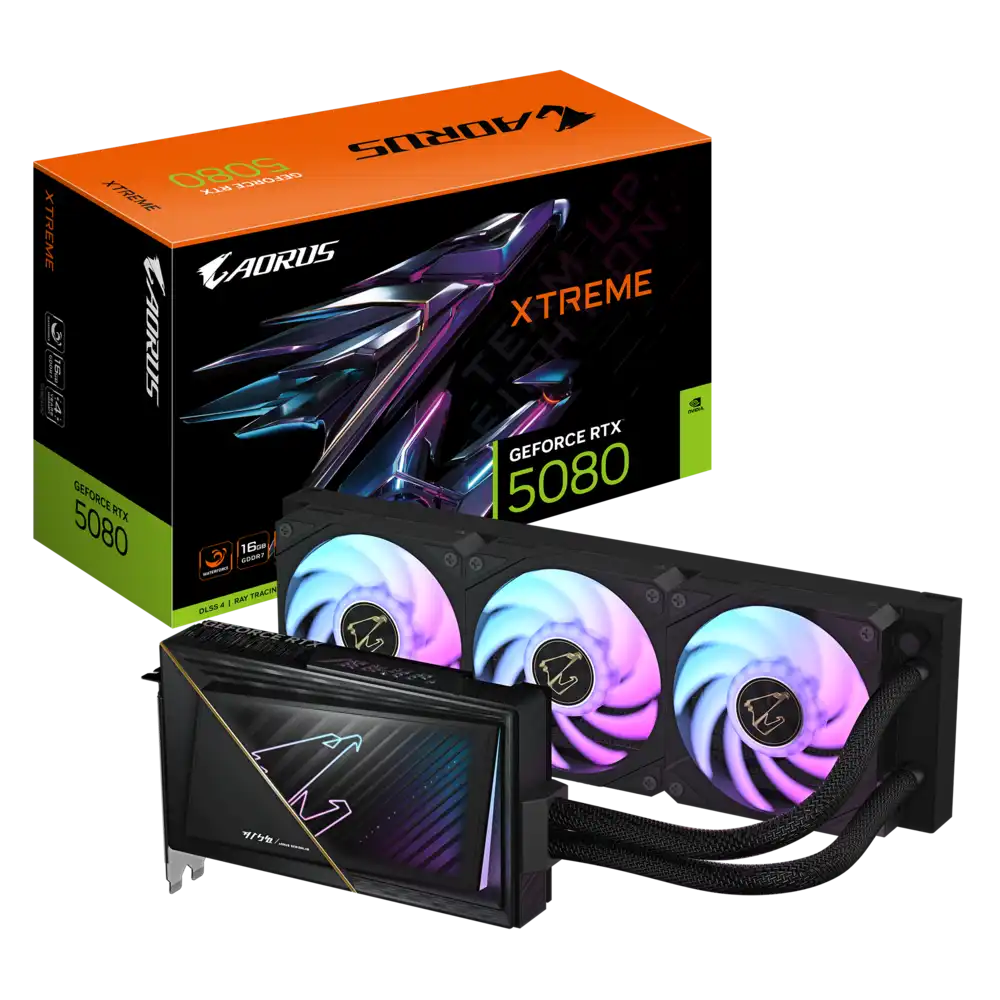 GIGABYTE AORUS GeForce RTX 5080 16GB GDDR7 XTREME WATERFORCE Graphics Card 1