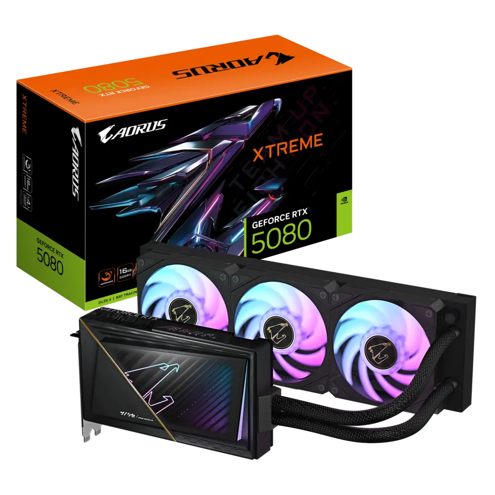 GIGABYTE AORUS GeForce RTX 5080 16GB GDDR7 XTREME WATERFORCE Graphics Card