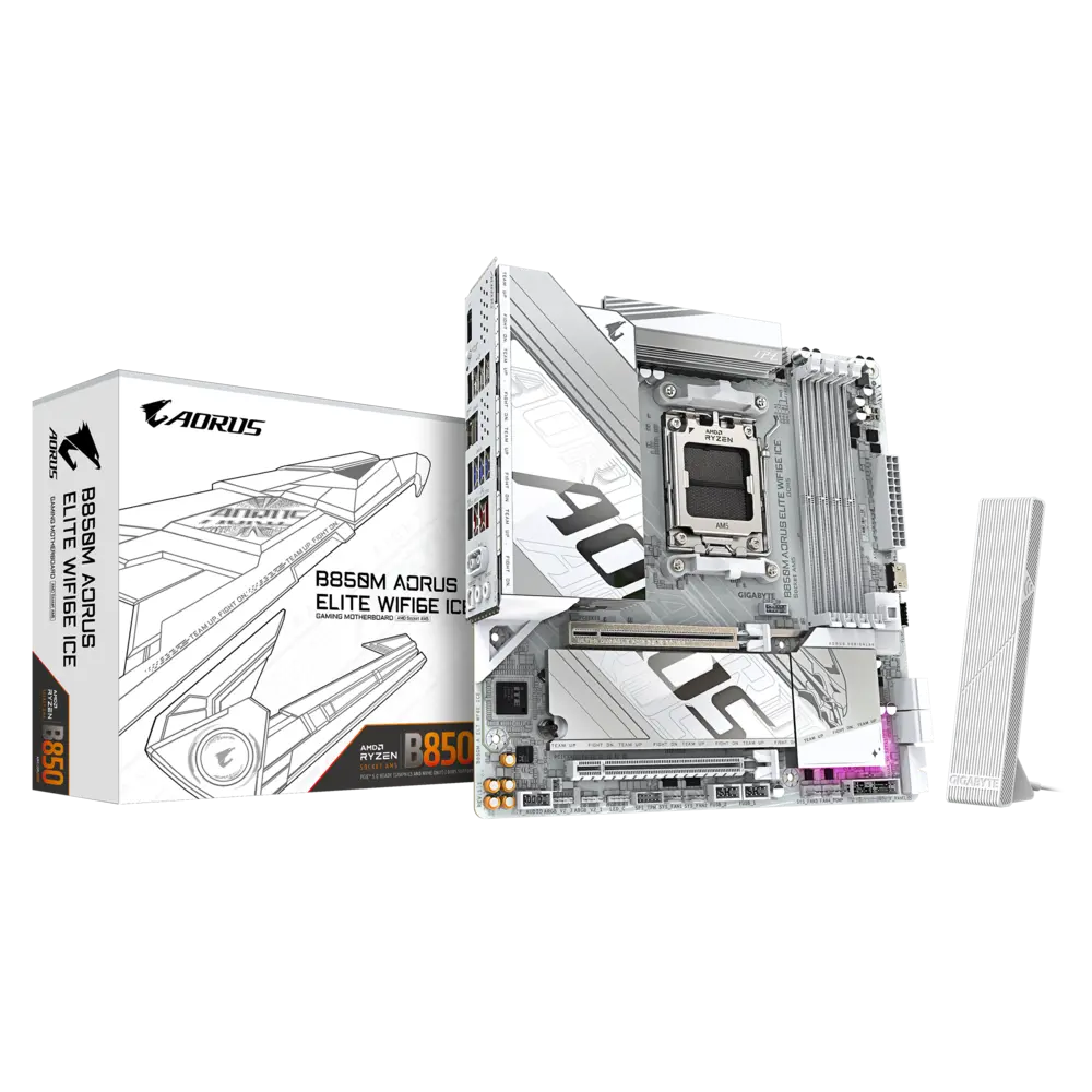 Gigabyte B850M AORUS ELITE WIFI6E ICE Motherboard