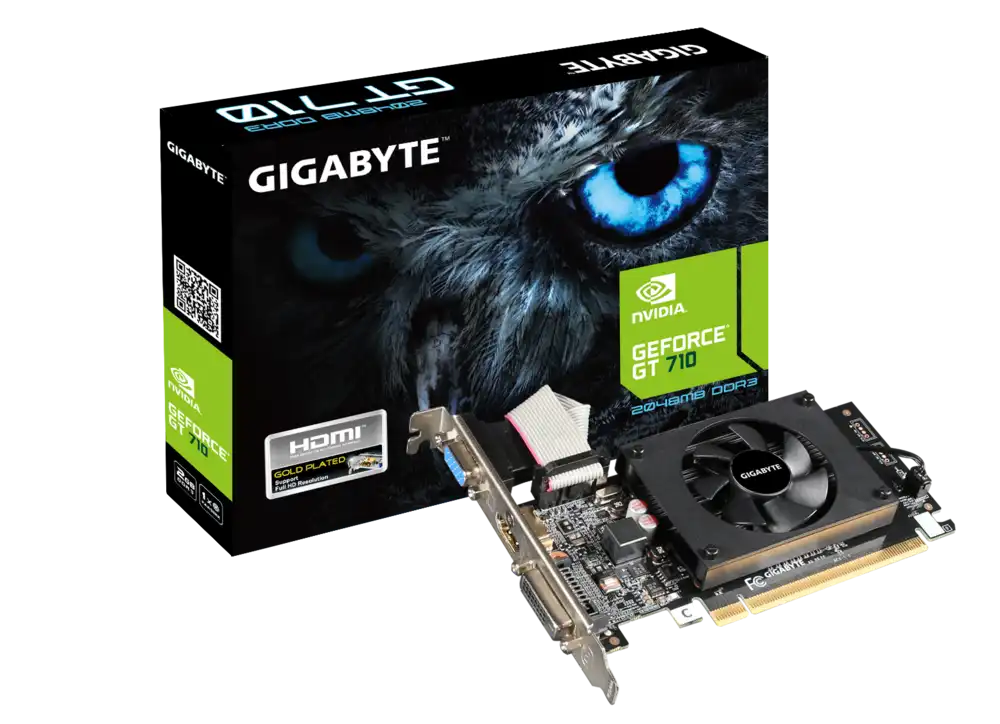 GIGABYTE GeForce GT 710 2GB DDR3 GV-N710D3-2GL Graphics Card