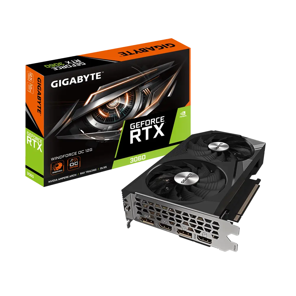 GIGABYTE GeForce RTX 3060 12GB GDDR6 WINDFORCE OC Graphics Card