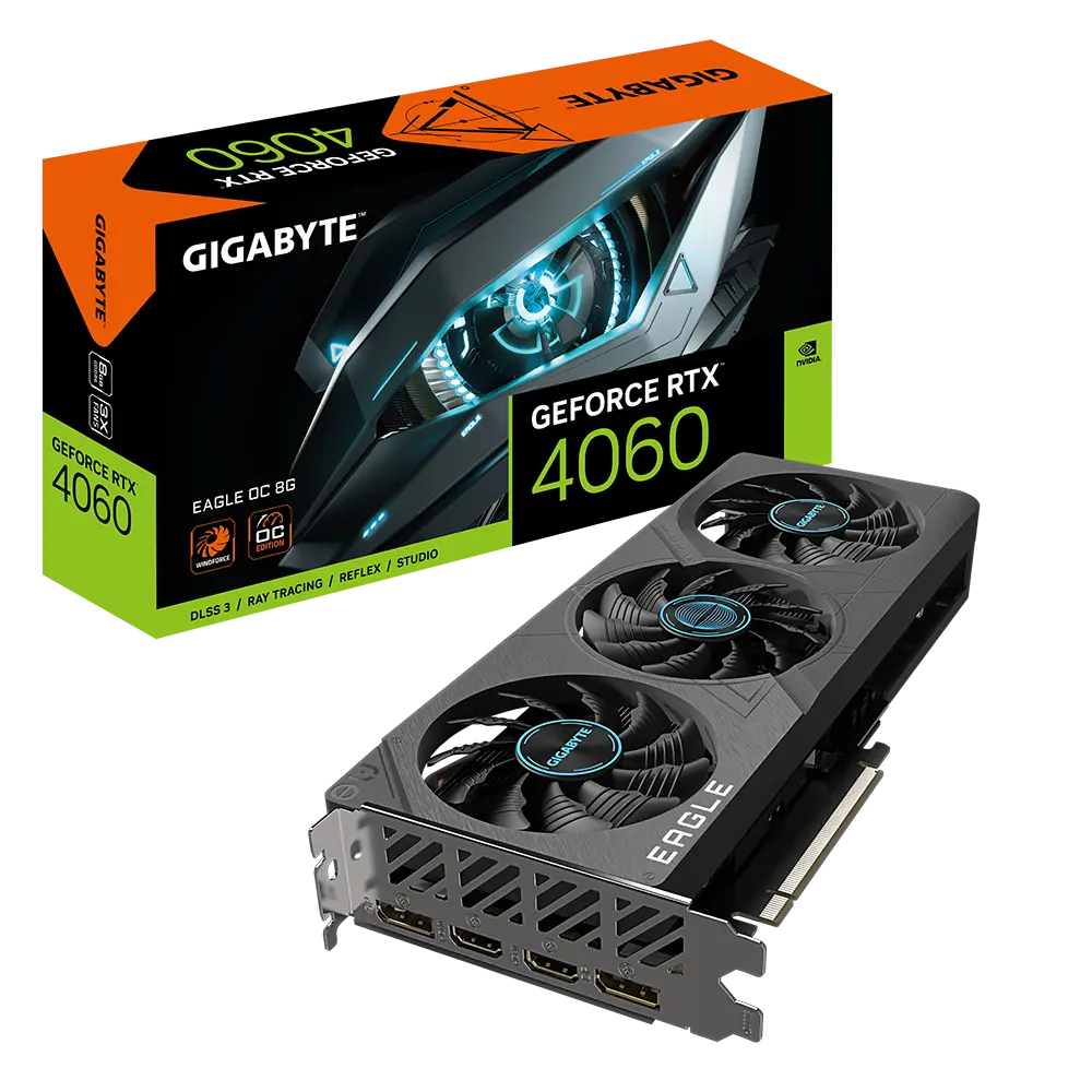 GIGABYTE GeForce RTX 4060 8GB GDDR6 EAGLE OC Graphics Card