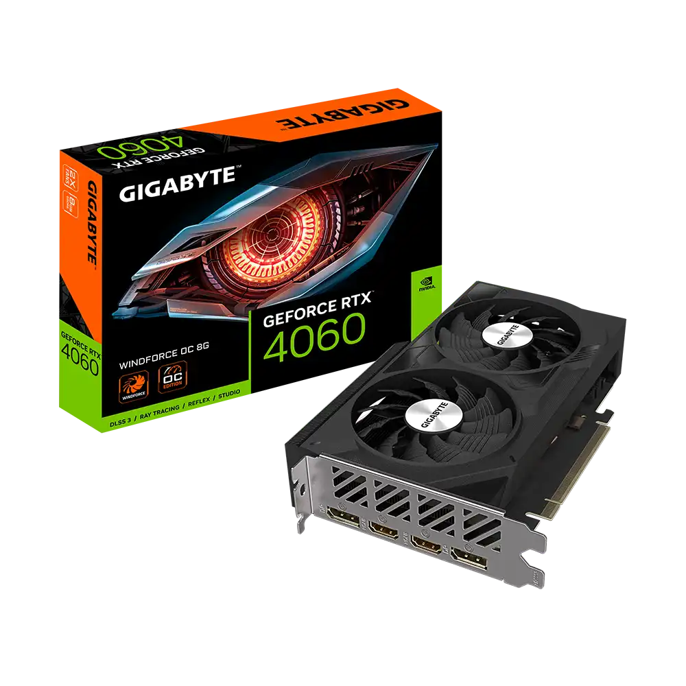 GIGABYTE GeForce RTX 4060 8GB GDDR6 WINDFORCE OC Graphics Card
