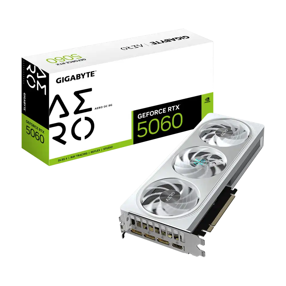 GIGABYTE GeForce RTX 5060 8GB GDDR7 AERO OC Graphics Card