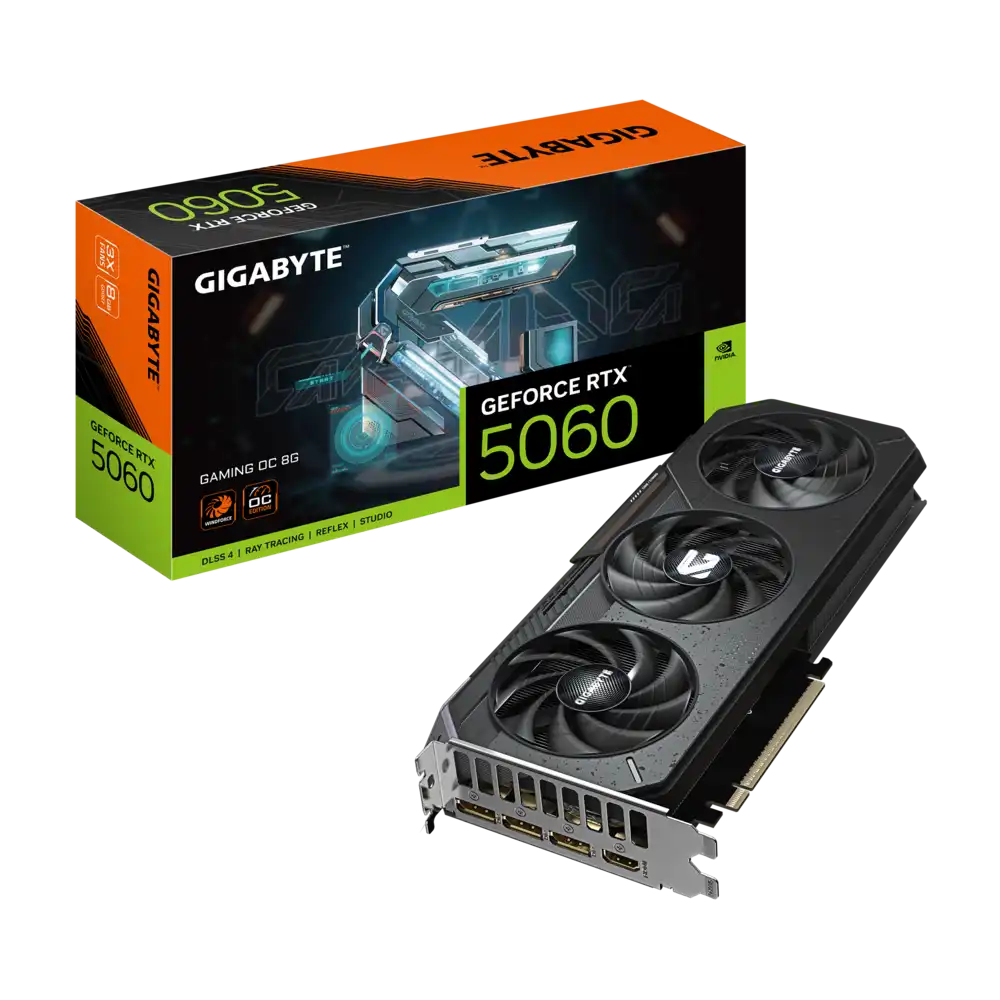 GIGABYTE GeForce RTX 5060 8GB GDDR7 GAMING OC Graphics Card