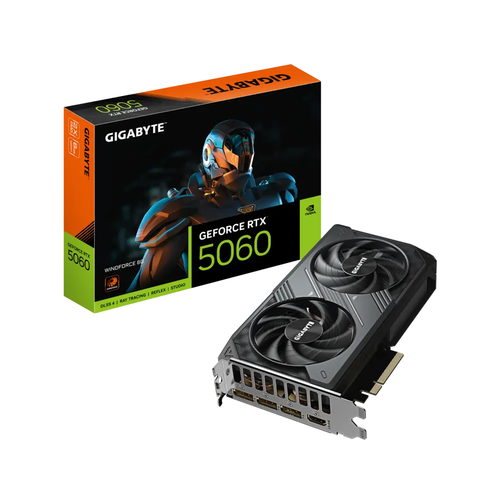 GIGABYTE GeForce RTX 5060 8GB GDDR7 WINDFORCE Graphics Card