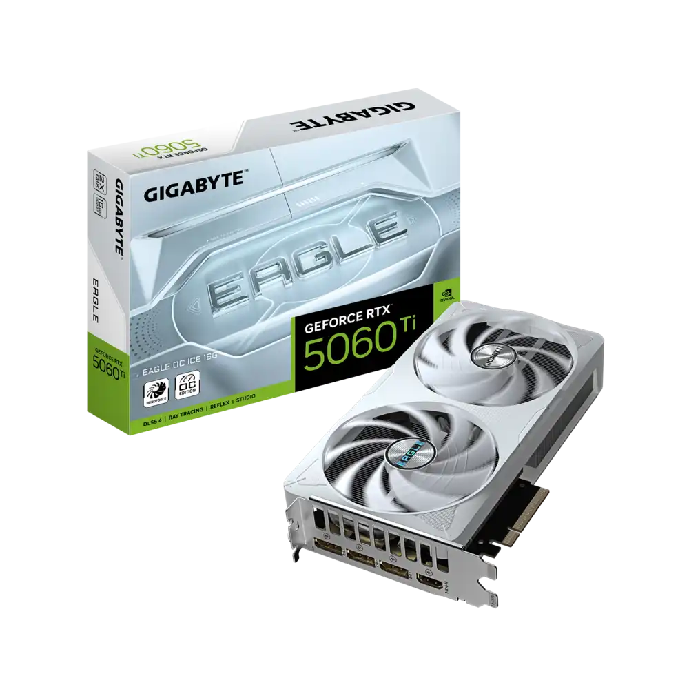 GIGABYTE GeForce RTX 5060 Ti 16GB GDDR7 EAGLE OC ICE Graphics Card
