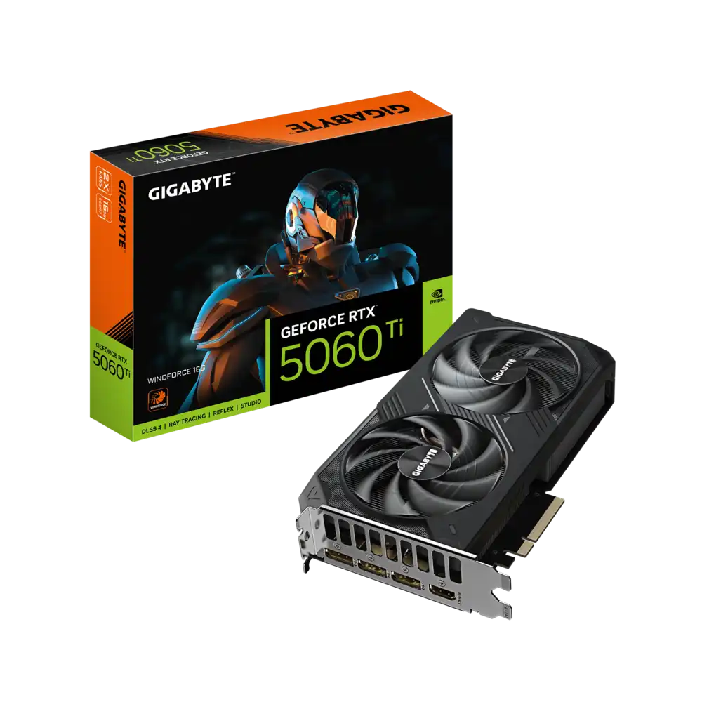 GIGABYTE GeForce RTX 5060 Ti 16GB GDDR7 WINDFORCE Graphics Card