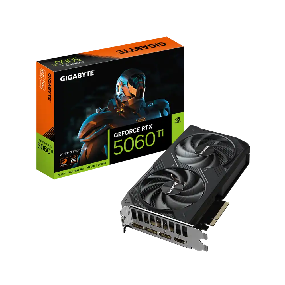 GIGABYTE GeForce RTX 5060 Ti 16GB GDDR7 WINDFORCE OC Graphics Card