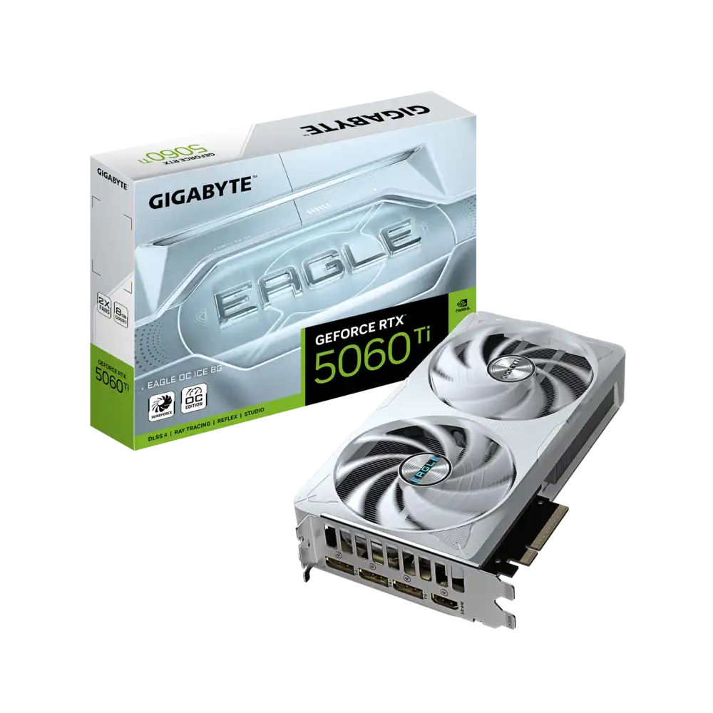 GIGABYTE GeForce RTX 5060 Ti 8GB GDDR7 EAGLE OC ICE Graphics Card