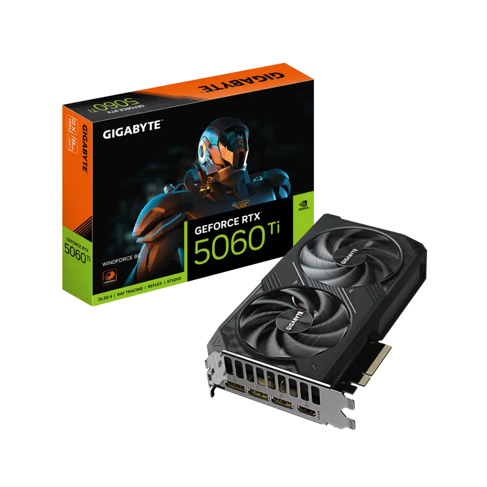 GIGABYTE GeForce RTX 5060 Ti 8GB GDDR7 WINDFORCE Graphics Card