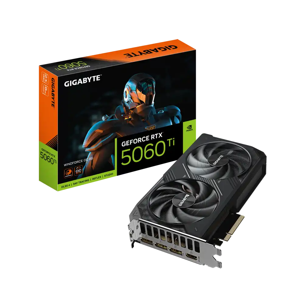 GIGABYTE GeForce RTX 5060 Ti 8GB GDDR7 WINDFORCE OC Graphics Card