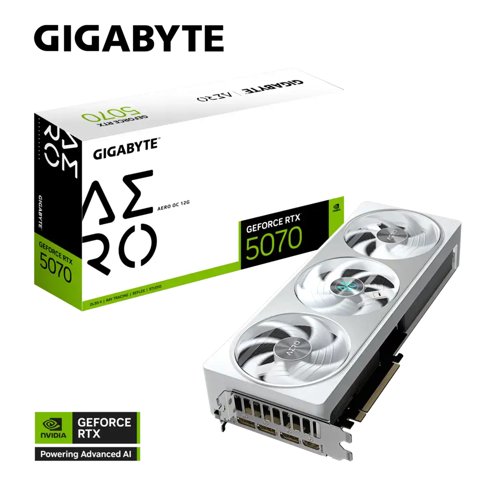 GIGABYTE GeForce RTX 5070 12GB GDDR7 AERO OC Graphics Card