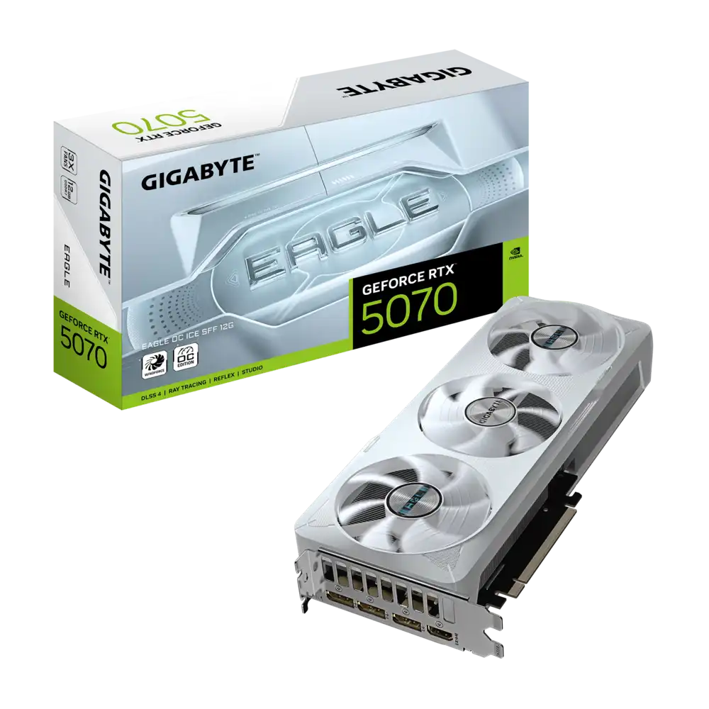 GIGABYTE GeForce RTX 5070 12GB GDDR7 EAGLE OC ICE Graphics Card