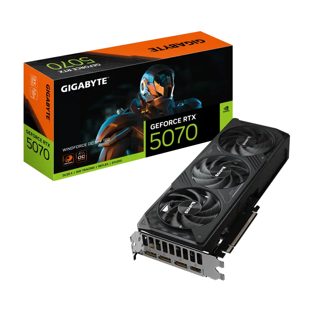 GIGABYTE GeForce RTX 5070 12GB GDDR7 WINDFORCE OC Graphics Card