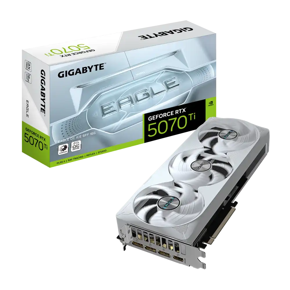 GIGABYTE GeForce RTX 5070 Ti 16GB GDDR7 EAGLE OC ICE SFF Graphics Card