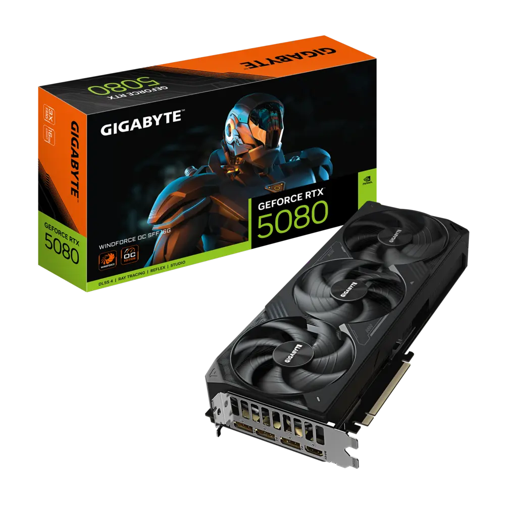 GIGABYTE GeForce RTX 5080 16GB GDDR7 WINDFORCE OC Graphics Card