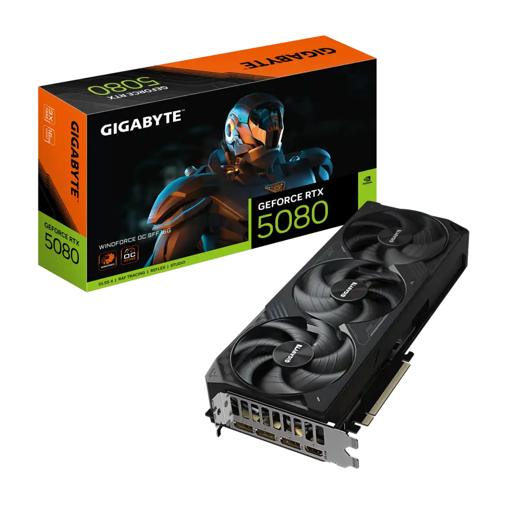 GIGABYTE GeForce RTX 5080 16GB GDDR7 WINDFORCE OC Graphics Card