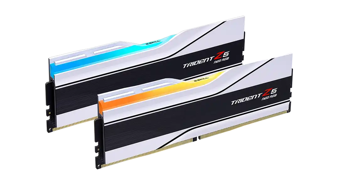 G.Skill Trident Z5 Neo RGB 64GB (2x32GB) DDR5 6000MHz CL36-36-36-76 1.40V AMD EXPO RAM - White