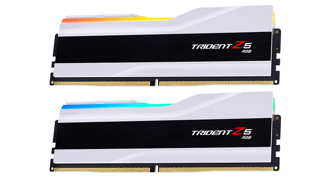 G.Skill Trident Z5 RGB 64GB (2x32GB) DDR5 6000MHz CL30-40-40-96 1.40V Intel XMP RAM - White