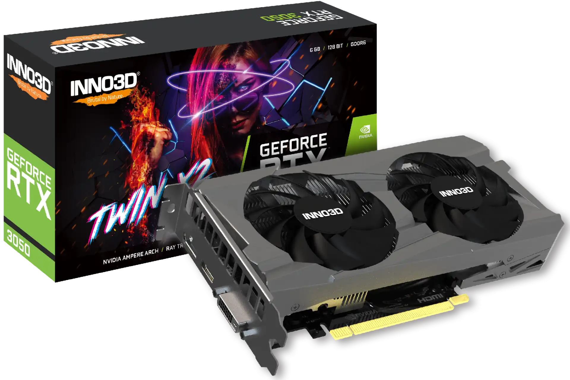 INNO3D GeForce RTX 3050 6GB GDDR6 Twin X2 Graphics Card