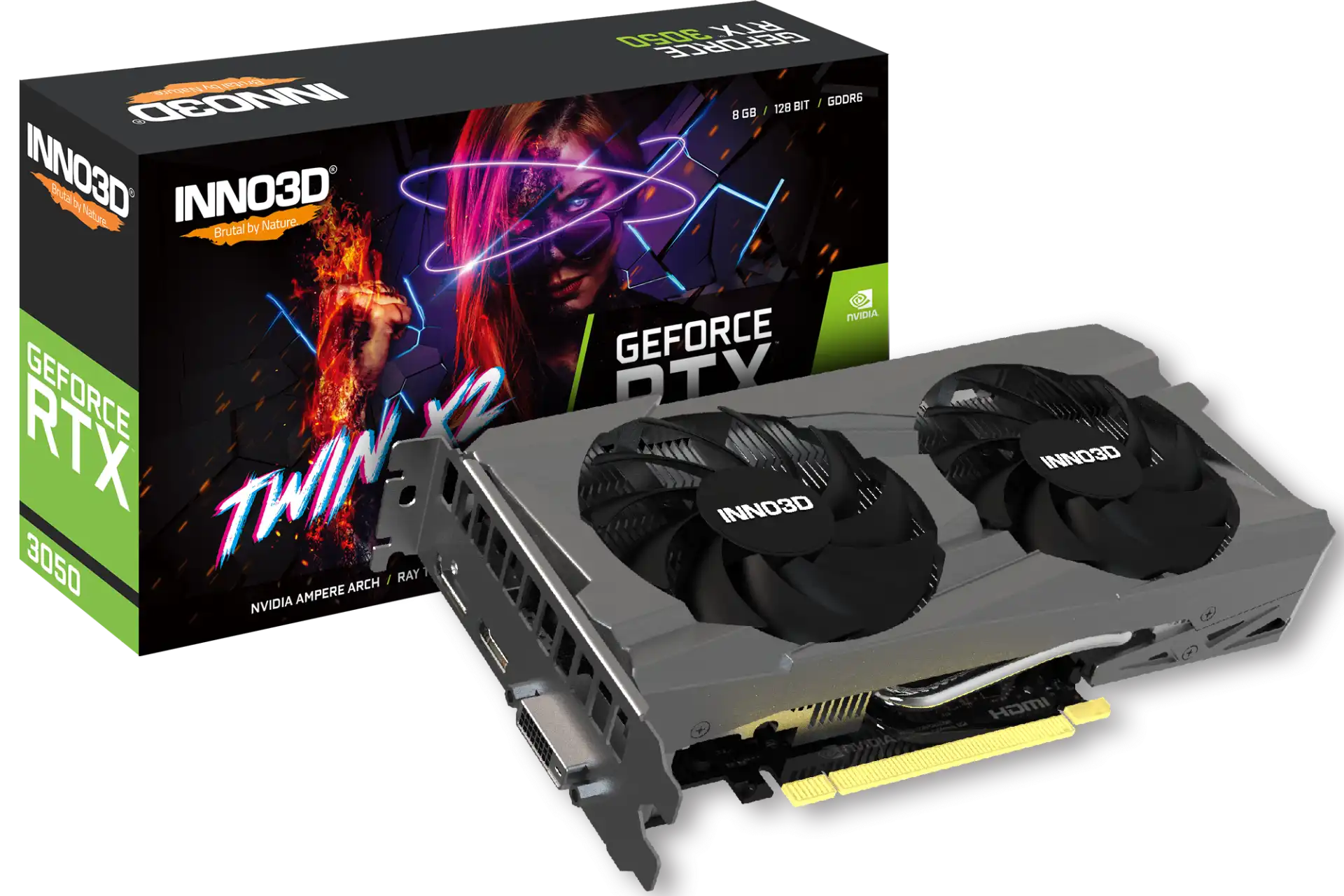 INNO3D GeForce RTX 3050 8GB GDDR6 Twin X2 Graphics Card