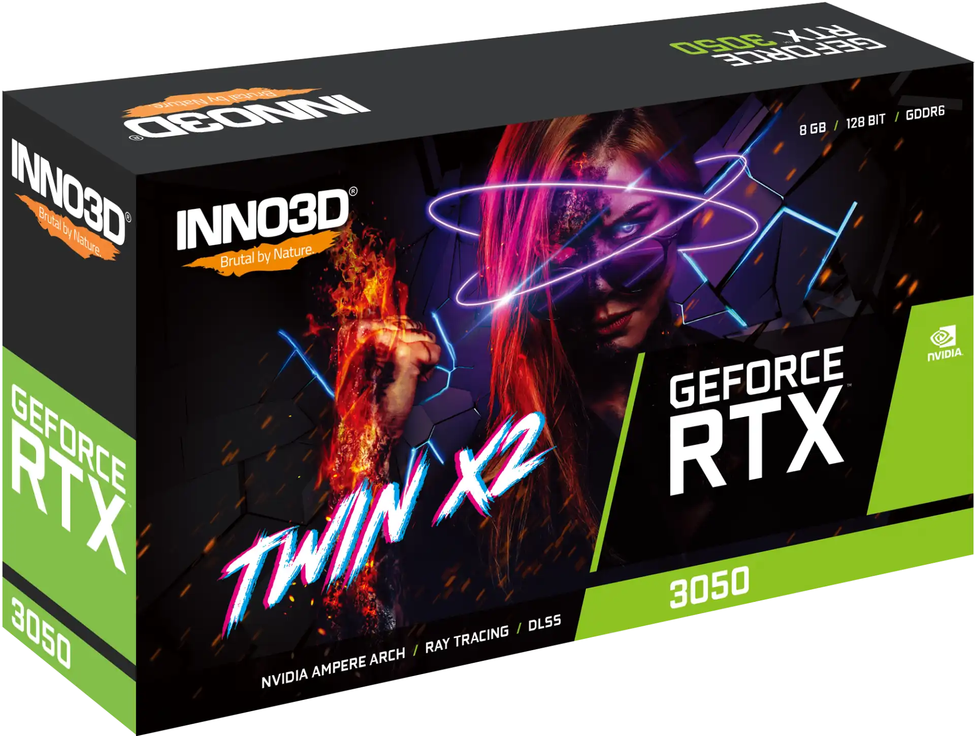 INNO3D GeForce RTX 3050 8GB GDDR6 Twin X2 Graphics Card 3
