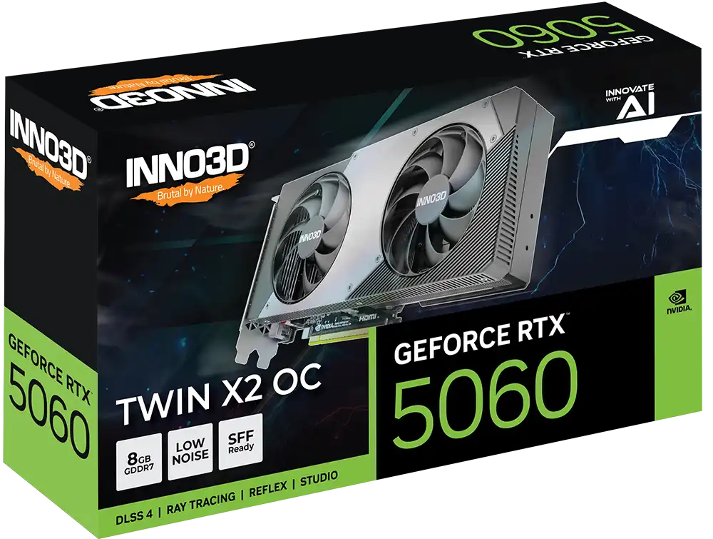 INNO3D GeForce RTX 5060 8GB GDDR7 TWIN X2 OC Graphics Card 3