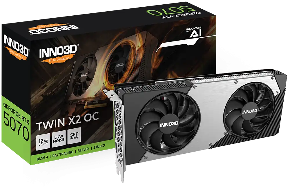 INNO3D GeForce RTX 5070 12GB GDDR7 TWIN X2 OC Graphics Card