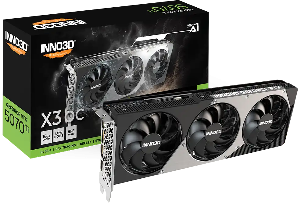 INNO3D GeForce RTX 5070 Ti 16GB GDDR7 X3 OC Graphics Card