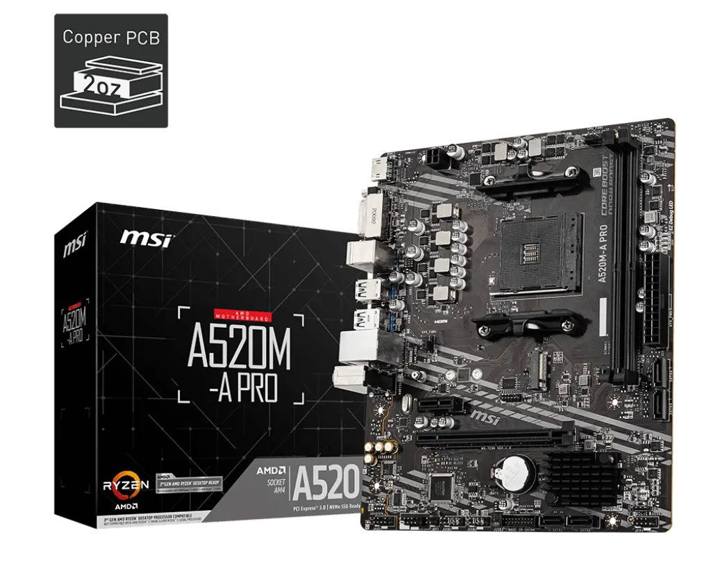 MSI A520M-A PRO Motherboard
