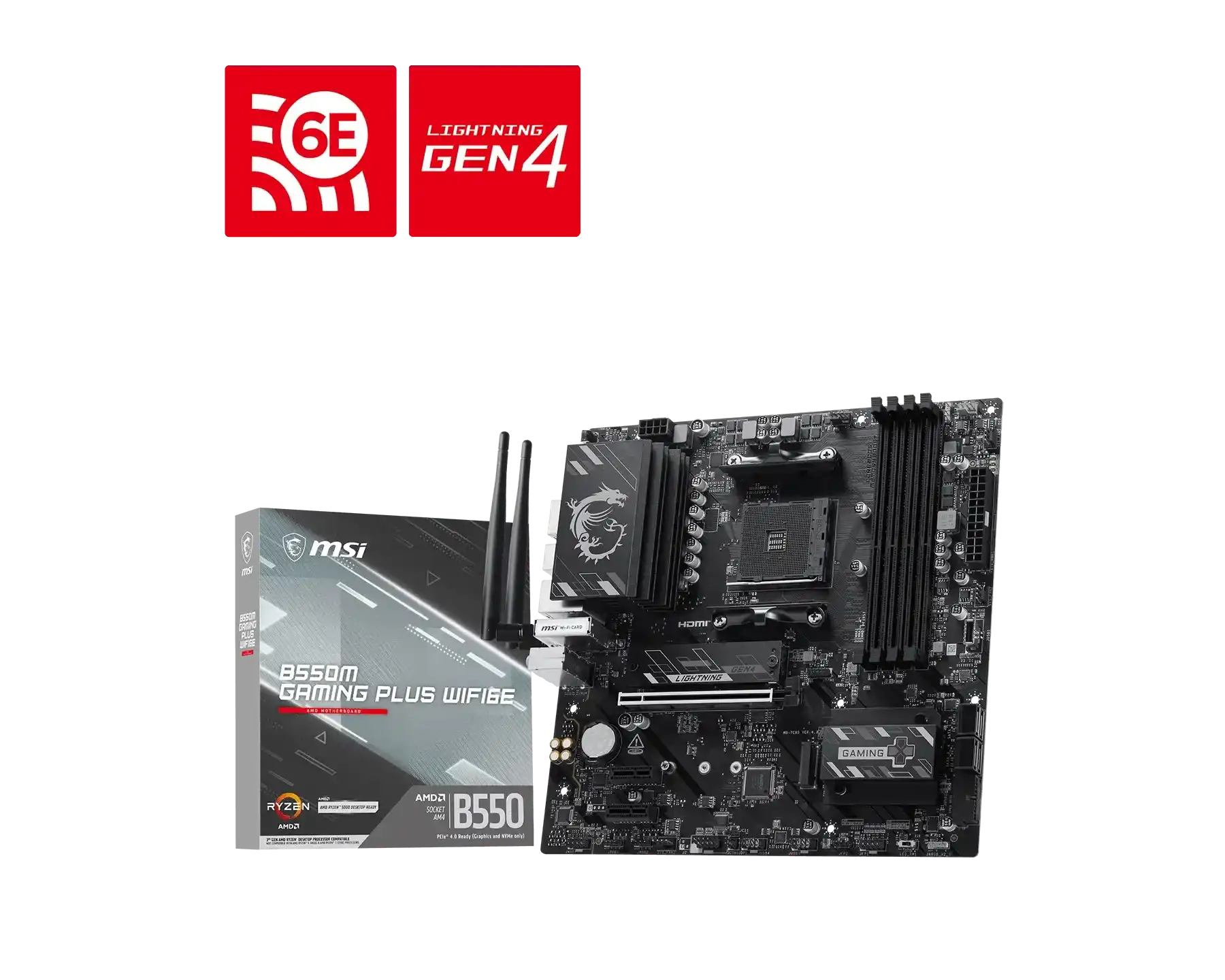 MSI B550M GAMING PLUS WIFI6E Motherboard